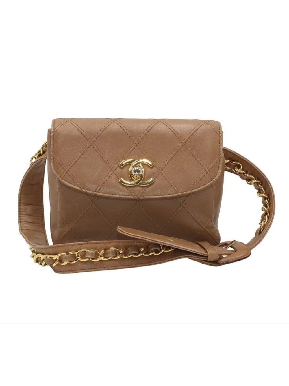 Chanel Bicolor Leather Mini Waist Pouch